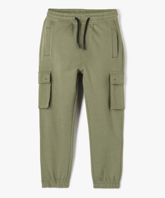 Pantalon de sport en maille avec poches à rabat garçon  vue1 - GEMO (ENFANT) - GEMO