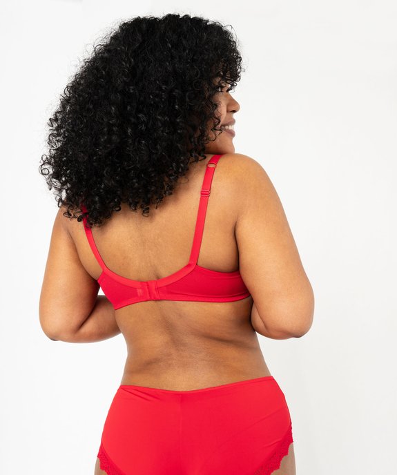 Soutien-gorge emboitant à armatures en dentelle grande taille vue4 - GEMO(HOMWR FEM) - GEMO