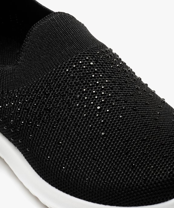 Baskets fille running unies à strass et sans lacets  vue6 - GEMO (ENFANT) - GEMO