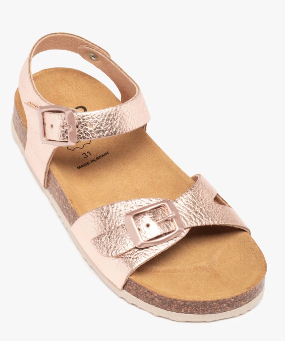 Sandales fille à semelle liège et brides à boucle vue5 - GEMO (ENFANT) - GEMO