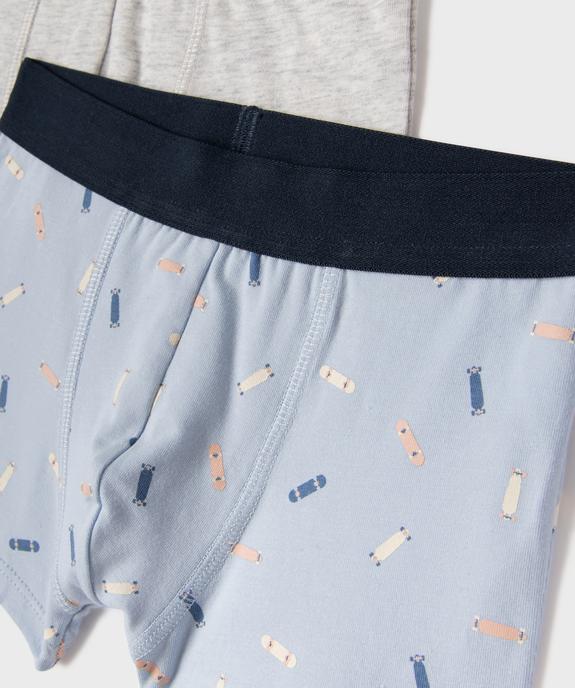Boxer en coton stretch garçon (lot de 2) vue2 - GEMO 4G GARCON - GEMO