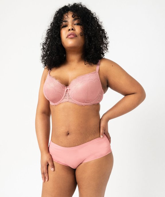 Soutien-gorge grande taille à armatures et coques fines  vue3 - GEMO(HOMWR FEM) - GEMO