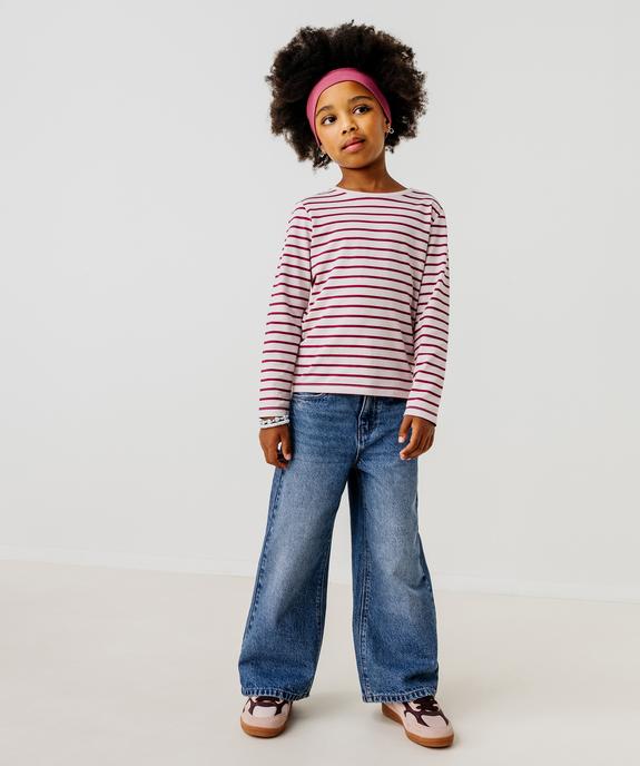Jean Wide leg avec taille ajustable fille vue8 - GEMO 4G FILLE - GEMO
