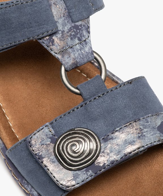 Mules femme confort à brides ajustables à scratch vue6 - GEMO (CONFORT) - GEMO