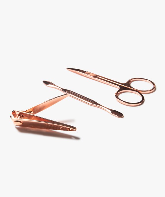 Kit beauté 2 pièces en métal cuivré : recourbe-cils et pince à épiler vue2 - GEMO (ACCESS) - GEMO