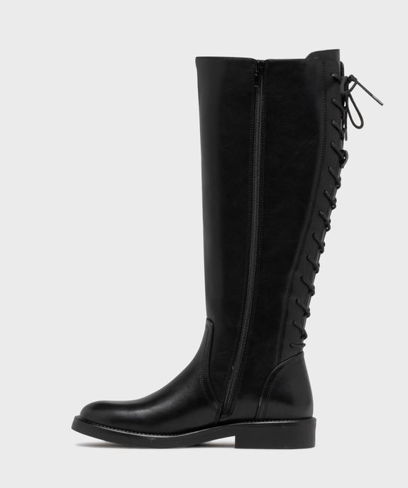Bottes cavalières à laçage sur l'arrière femme vue3 - VALENTINA BALDA - GEMO