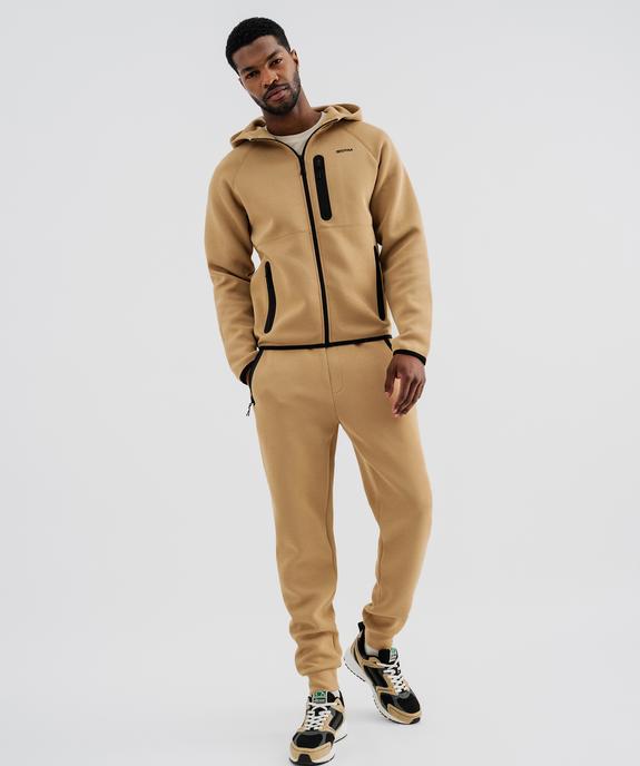 Sweat zippé à capuche spécial sport homme vue4 - GEMO (HOMME) - GEMO