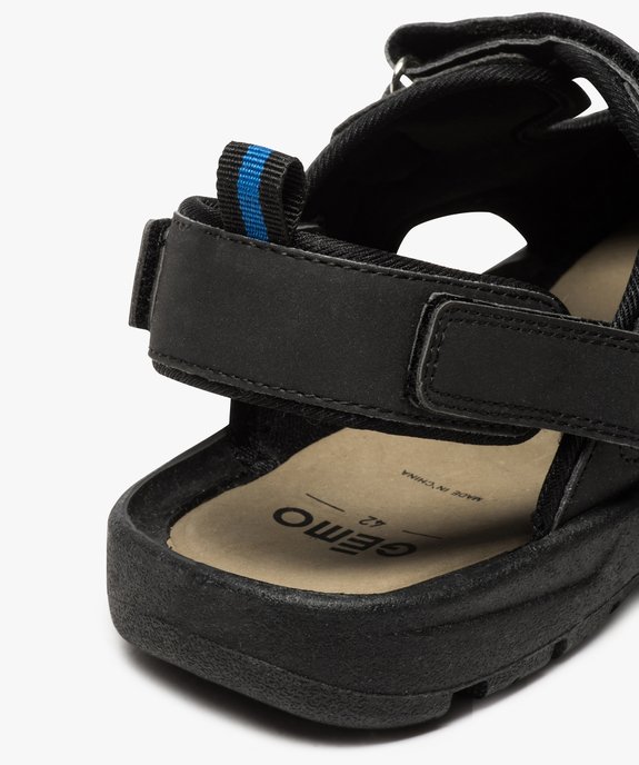Sandales homme bi-matières fermeture trois bandes scratch vue6 - GEMO (CASUAL) - GEMO