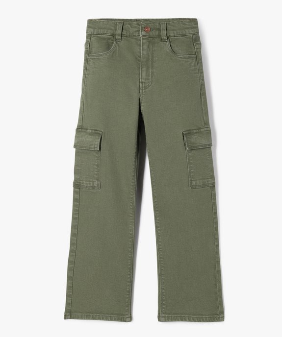 Pantalon cargo straight à taille ajustable fille vue1 - GEMO (ENFANT) - GEMO