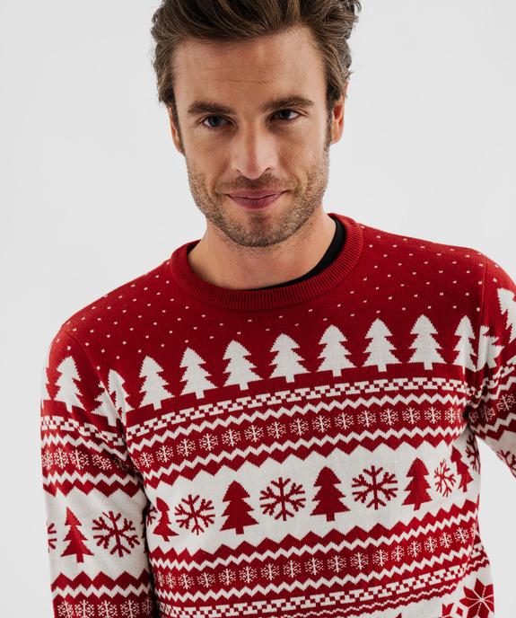 Pull de Noël imprimé jacquard homme vue2 - GEMO (HOMME) - GEMO