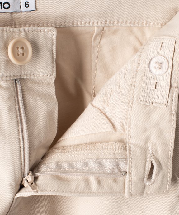 Pantalon chino en twill de coton garçon vue3 - GEMO 4G GARCON - GEMO