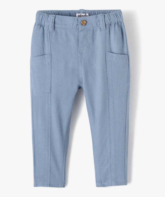 Pantalon bébé garçon élégant en lin vue1 - GEMO 4G BEBE - GEMO