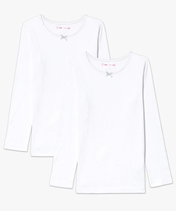 Lot de 2 maillots de corps manches longues 100% coton vue1 - GEMO (ENFANT) - GEMO
