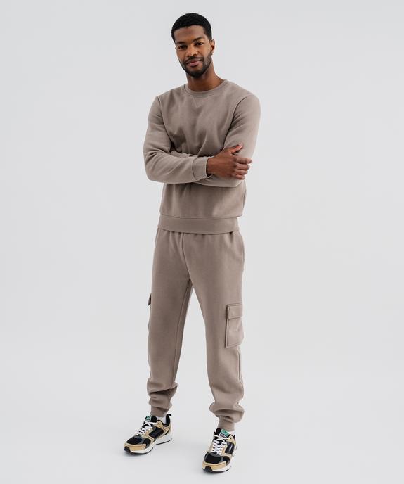 Pantalon de jogging avec poches à rabat homme vue4 - GEMO 4G HOMME - GEMO