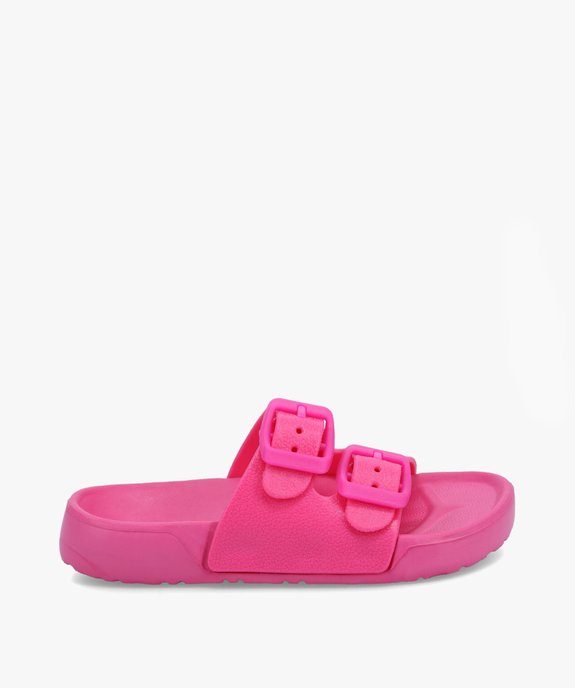 Mules de piscine fille unies à brides ajustables vue1 - GEMO (ENFANT) - GEMO