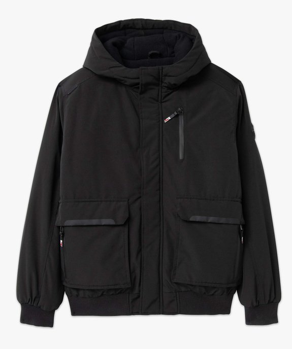 Blouson homme matelassé avec capuche doublée polaire vue4 - GEMO (HOMME) - GEMO