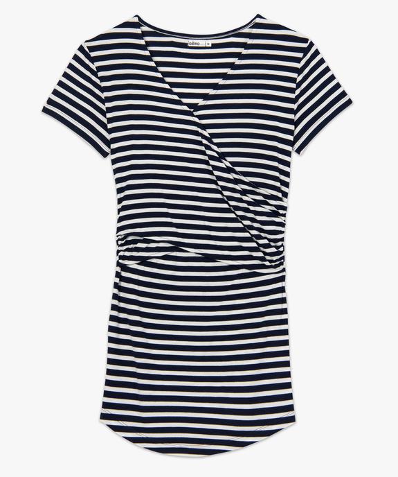 Tee-shirt de grossesse et allaitement cache-cœur vue4 - GEMO (MATER) - GEMO