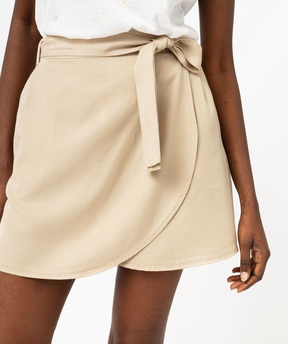 Jupe façon portefeuille en Lyocell femme vue2 - GEMO 4G FEMME - GEMO