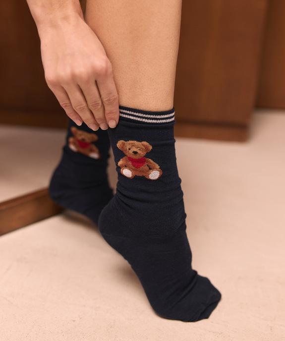 Chaussettes tige haute fantaisie femme - LuluCastagnette (lot de 2 paires) vue1 - LULUCASTAGNETTE - GEMO