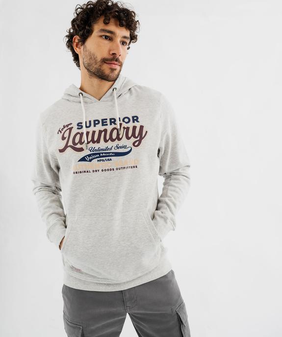 Sweat à capuche avec inscriptions homme - Tokyo Laundry vue7 - TOKYO LAUNDRY - GEMO