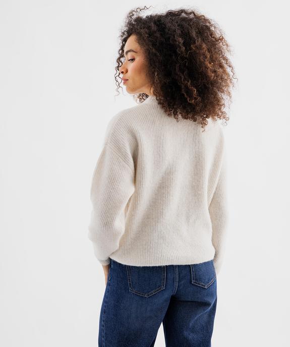 Pull maille col rond femme vue3 - GEMO 4G FEMME - GEMO