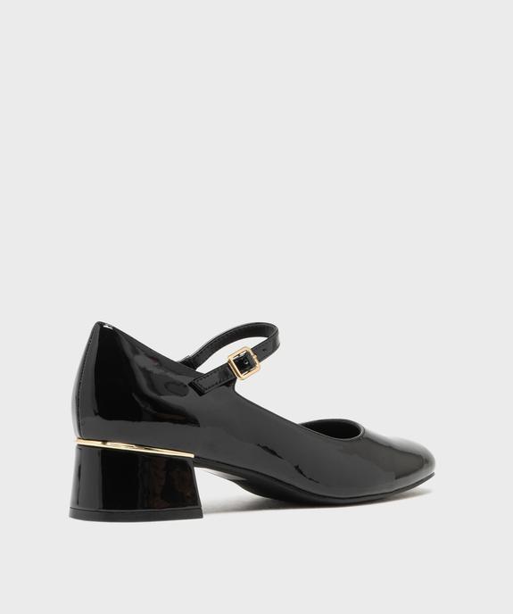 Escarpins vernis à talon large et bride femme - Valentina Baldano vue4 - VALENTINA BALDA - GEMO