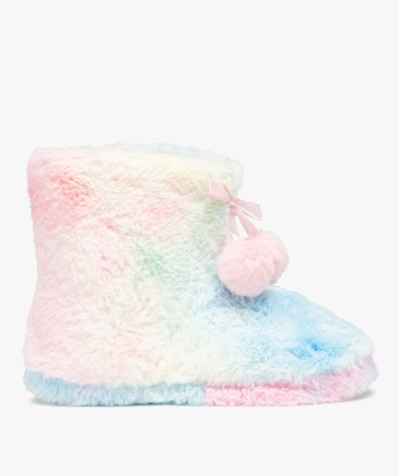 Chaussons femme boots fourrées à pompons vue1 - GEMO(HOMWR FEM) - GEMO