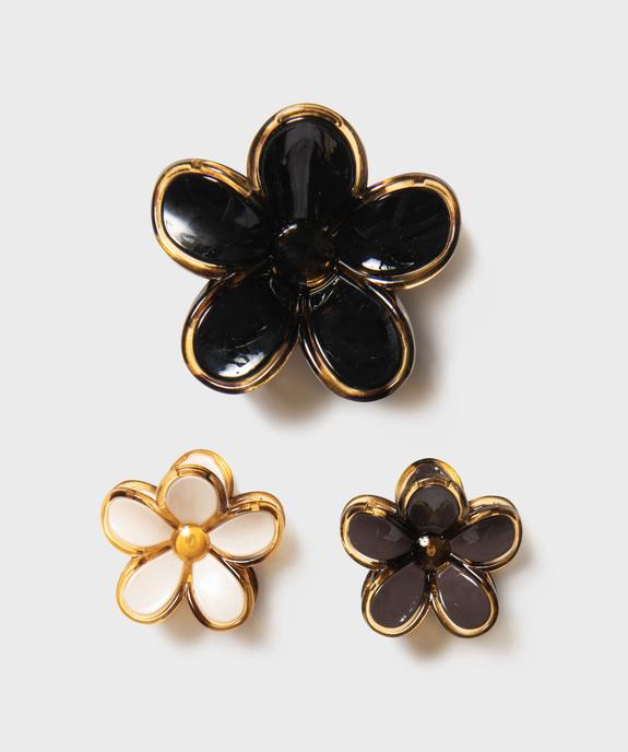 Pinces crabes pour les cheveux en forme de fleurs (lot de 3) vue1 - GEMO (ACCESS) - GEMO