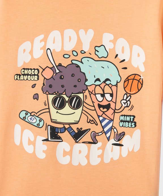 Tee-shirt manches courtes coupe large avec motif garçon vue2 - GEMO 4G GARCON - GEMO