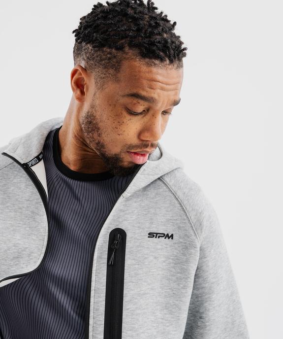 Sweat zippé à capuche homme vue3 - GEMO (HOMME) - GEMO