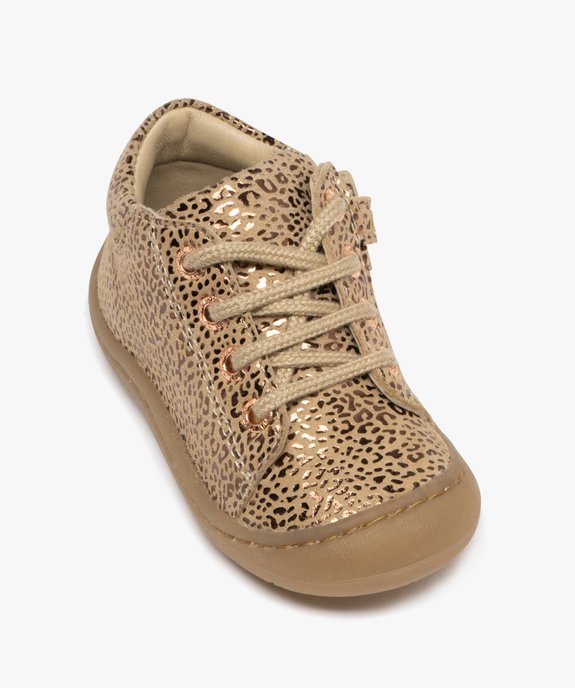 Chaussures premiers pas en cuir avec détails brillants bébé fille - NA! vue5 - NA! GEMO FOR GOOD - GEMO