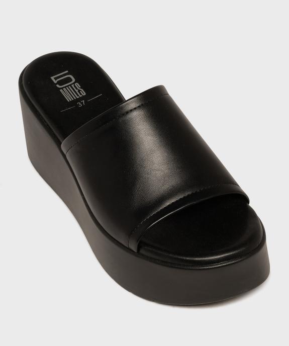 Mules à semelle plateforme et talon compensé femme vue5 - 5 MILES - GEMO