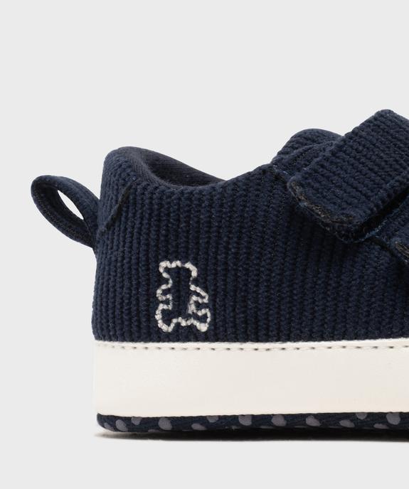 Chaussons de naissance en velours côtelé à scratch - LuluCastagnette vue6 - LULUCASTAGNETTE - GEMO