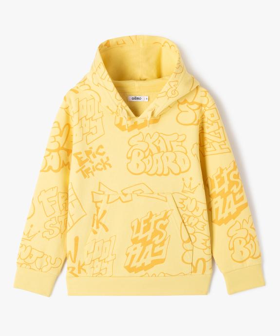 Sweat à capuche imprimé garçon vue1 - GEMO (ENFANT) - GEMO