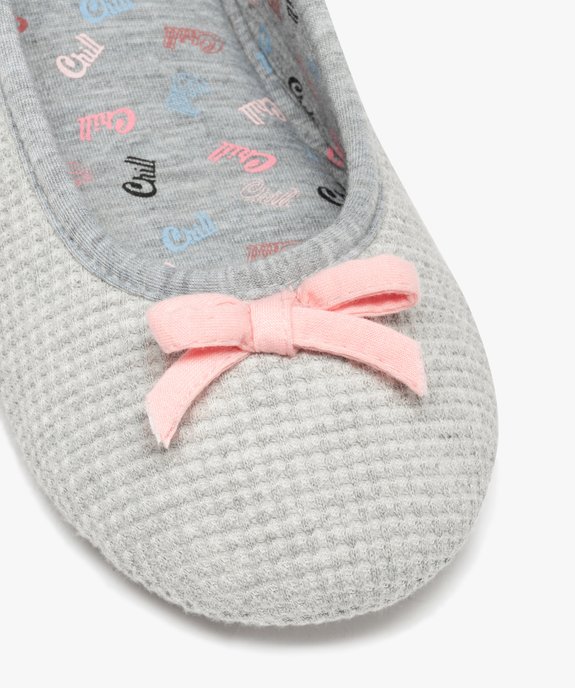 Chaussons femme ballerines unies en nid d’abeille vue6 - GEMO(HOMWR FEM) - GEMO