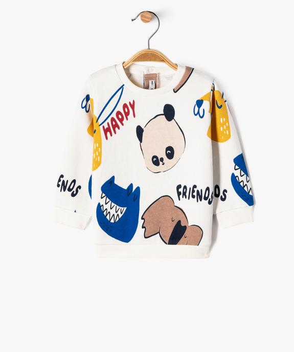 Sweat intérieur molletonné avec motifs animaux bébé garçon vue1 - GEMO(BEBE DEBT) - GEMO