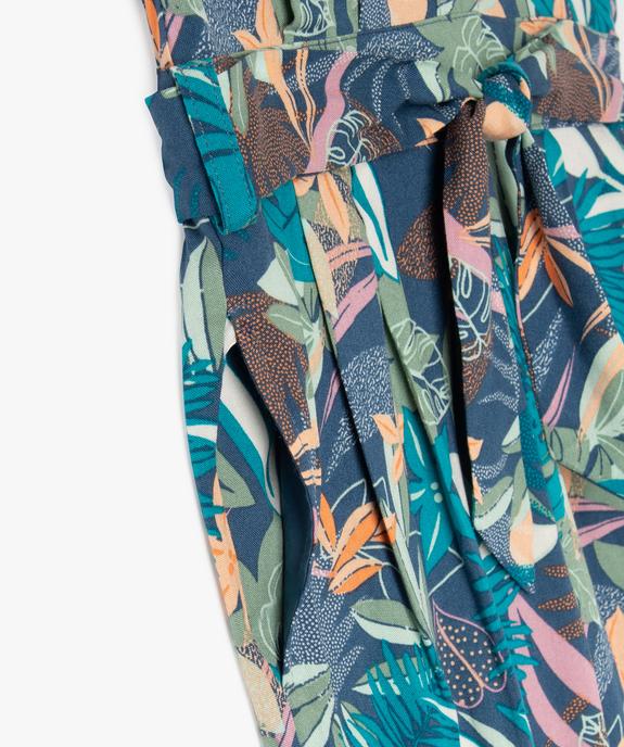Combinaison pantalon fluide motif jungle fille vue2 - GEMO 4G FILLE - GEMO