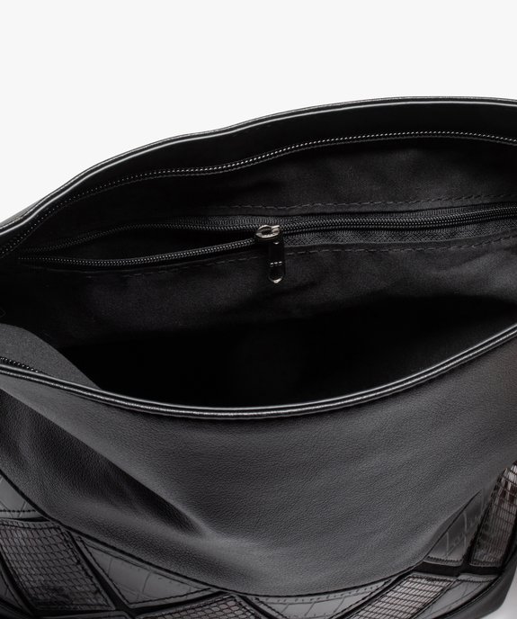 Sac femme avec bande texturée sur l’avant vue3 - GEMO (ACCESS) - GEMO