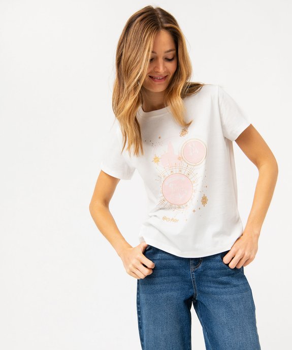 Tee-shirt à manches courtes avec touches pailletées femme - Harry Potter vue1 - HARRY POTTER - GEMO
