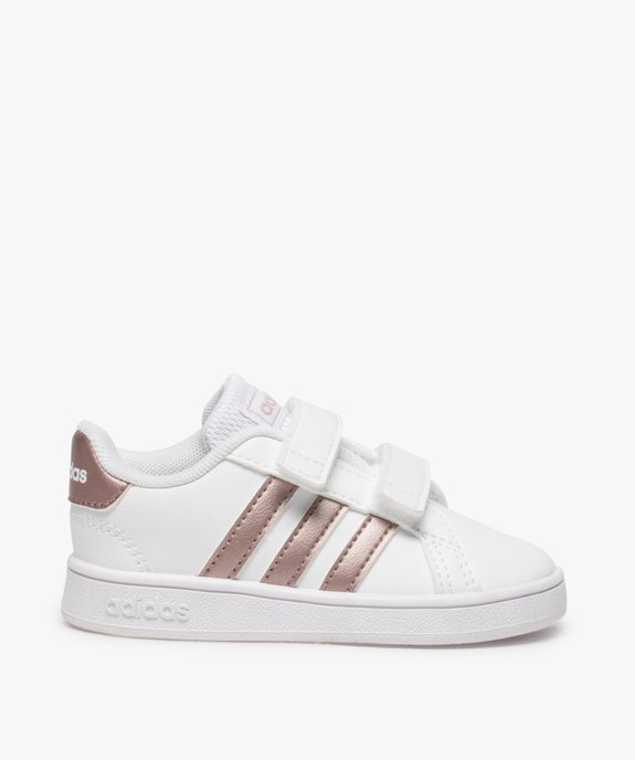 Baskets bébé fille à scratch Grand Court Adidas vue1 - ADIDAS - GEMO