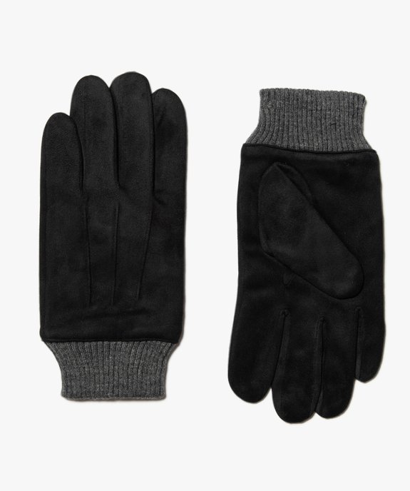 Gants homme en suédine unie vue1 - GEMO (ACCESS) - GEMO