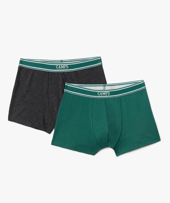 Boxers en coton stretch garçon (lot de 2) - Camps United vue1 - CAMPS GEMO FOR GOOD - GEMO