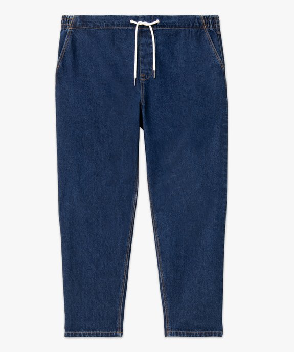 Jean femme grande taille délavé coupe mom taille élastiquée vue4 - GEMO 4G GT - GEMO