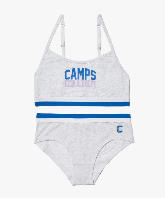 Ensemble lingerie fille 2 pièces : brassière et shorty - Camps United vue1 - CAMPS UNITED - GEMO