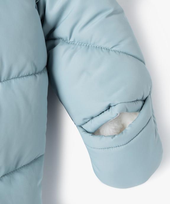 Combinaison pilote à capuche doublure fourrure imitation bébé vue3 - GEMO 4G BEBE - GEMO