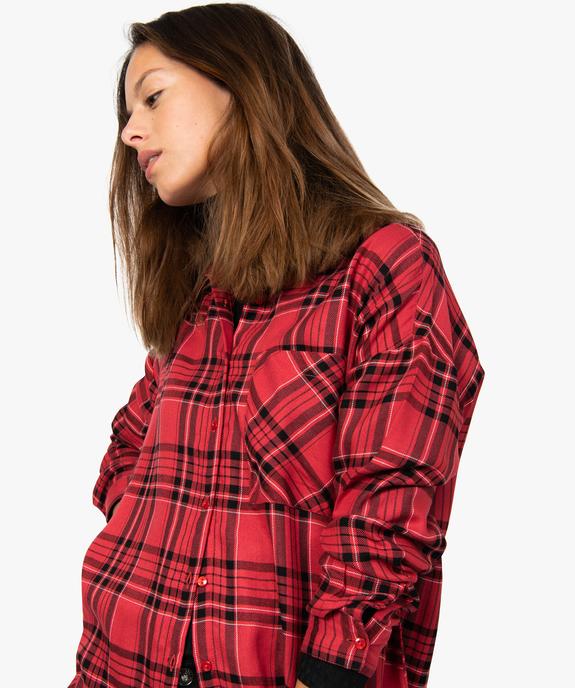 Chemise femme fluide à carreaux vue2 - GEMO(FEMME PAP) - GEMO