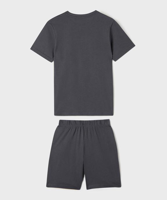 Pyjashort bicolore avec motif jeu de construction garçon - Minecraft vue3 - MINECRAFT - GEMO