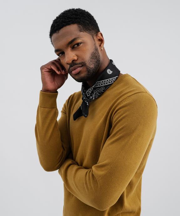 Pull en coton en maille fine à col rond homme  vue2 - GEMO (HOMME) - GEMO
