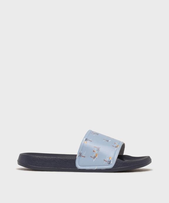 Mules de plage à motifs palmiers garçon vue1 - GEMO (PLAGE) - GEMO