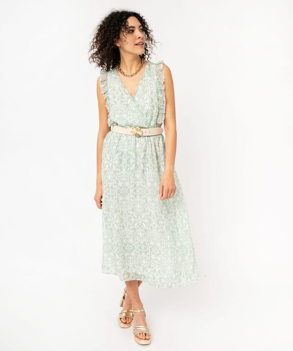Robe sans manches avec volants sur le buste femme vue1 - GEMO(FEMME PAP) - GEMO